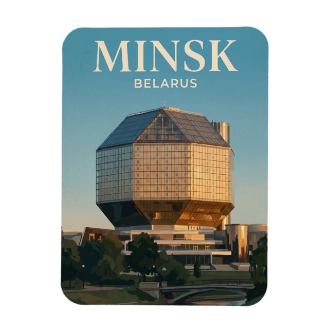 Nationalbibliothek von Belarus Belarus Magnet (Vertikal)
