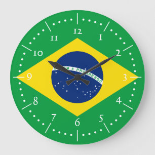 Nationalbrazil Große Wanduhr