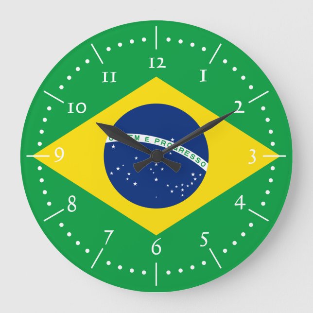 Nationalbrazil Große Wanduhr (Vorderseite)