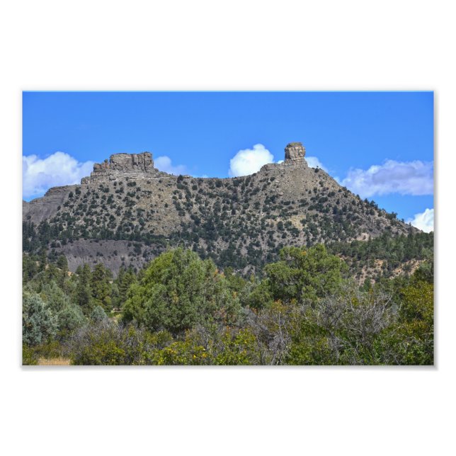Nationaldenkmal des Chimney Rock, Colorado Fotodruck (Vorne)