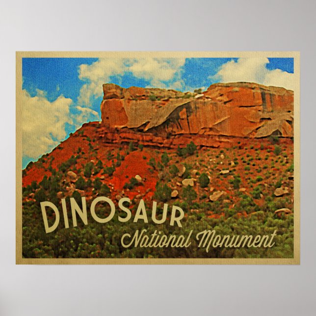 Nationaldenkmal Dinosaur Poster (Vorne)