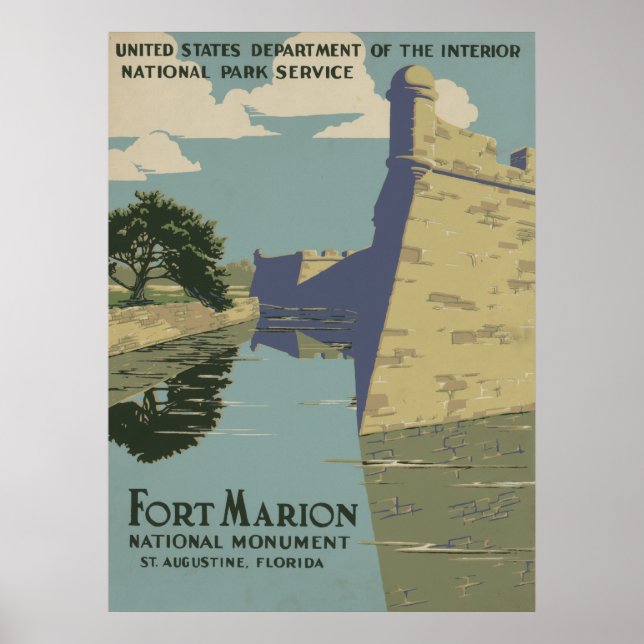 Nationaldenkmal Fort Marion Poster (Vorne)