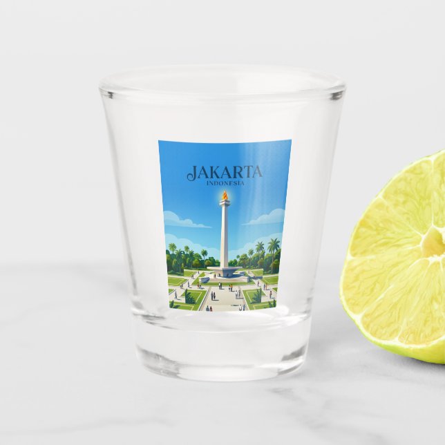 Nationaldenkmal (Monas) Indonesien Schnapsglas (Vorderseite)