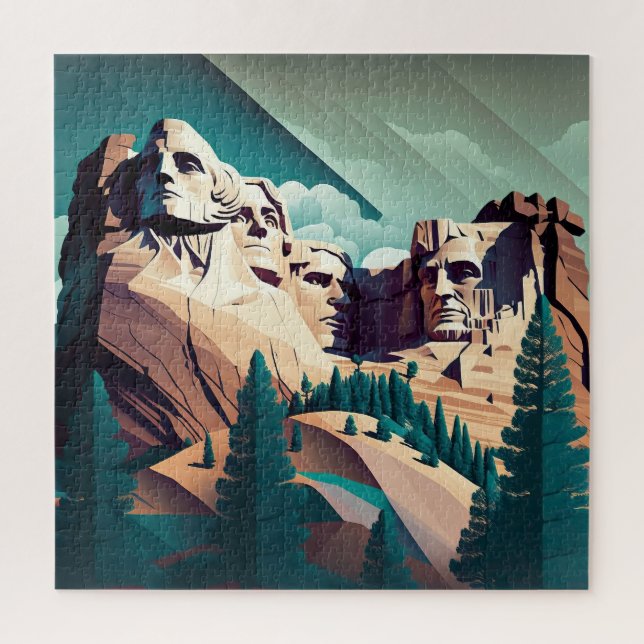 Nationaldenkmal Mount Rushmore Puzzle (Vertikal)