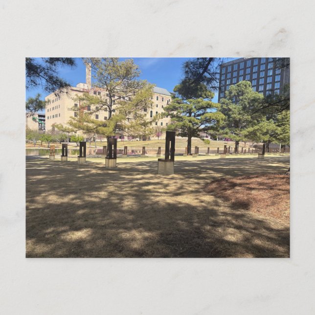 Nationaldenkmal Oklahoma City Postkarte (Vorderseite)