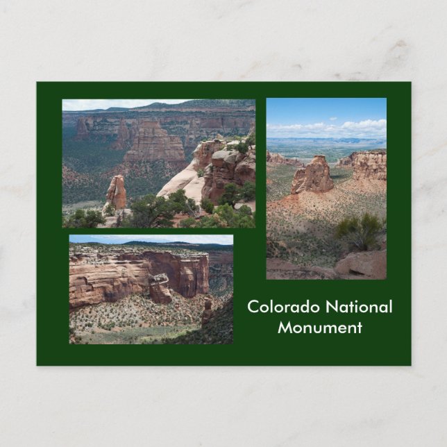 Nationaldenkmal von Colorado Postkarte (Vorderseite)