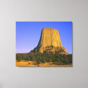 Nationaldenkmal von Devils Tower in Wyoming Leinwanddruck