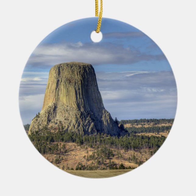 Nationaldenkmal von Devils Tower Keramikornament (Vorne)