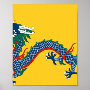 Nationaldrachenflagge der kaiserlichen China Poster