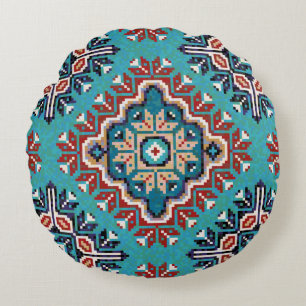 Nationale Amerikanische Ureinwohner Navajo Mosaic Rundes Kissen