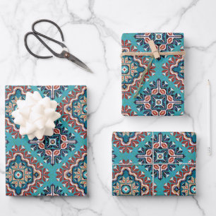 Nationale Amerikanische Ureinwohner Navajo Mosaik  Geschenkpapier Set