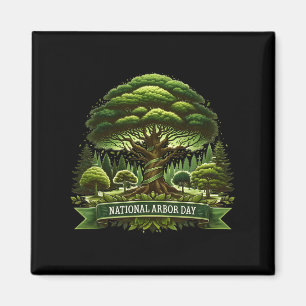 Nationale Arbor Day Tree Pflege für einen glücklic Magnet