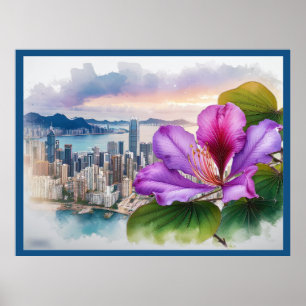 Nationale Blume Bauhinia (Hongkong) Poster