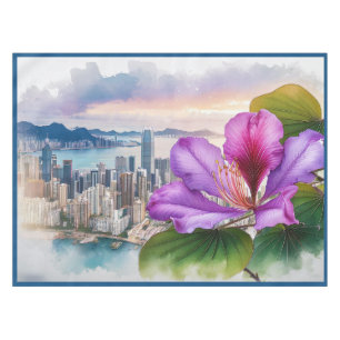 Nationale Blume Bauhinia (Hongkong) Tischdecke