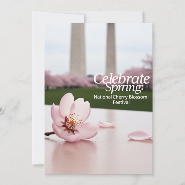 Nationale Cherry Blossom Festival Card, Einladung (Vorderseite)