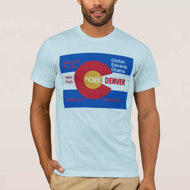 Nationale demokratische Versammlungs-Denver-Flagge T-Shirt (Vorderseite)