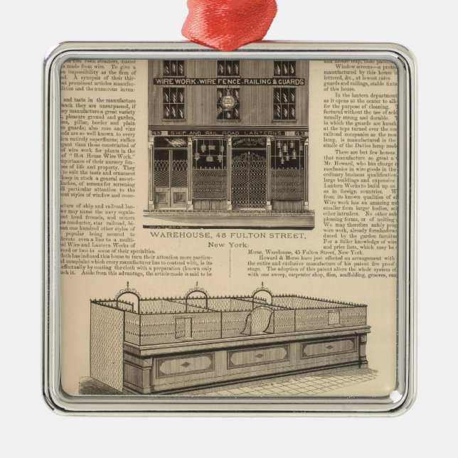 Nationale Draht-und Laternen-Arbeiten, Howard und Silbernes Ornament (Vorne)