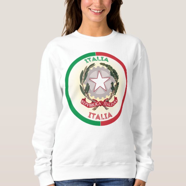 Nationale Emblem-Circle-Form in Italien Sweatshirt (Vorderseite)