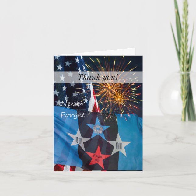 Nationale Erinnerung Vergessen Sie niemals die Dan Dankeskarte (Vorderseite)