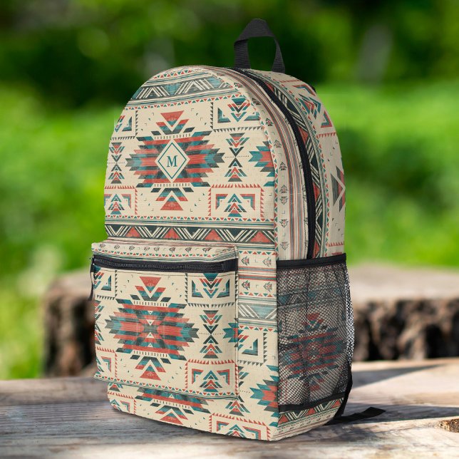 Nationale ethnische Muster Vintag Boho nahtlos Bedruckter Rucksack (Von Creator hochgeladen)