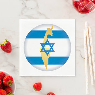 Nationale Farben Israels Serviette