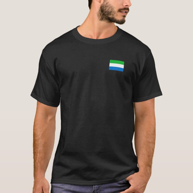 NATIONALE FLAG VON SIERRA LEONE FREETOWN T-Shirt (Vorderseite)