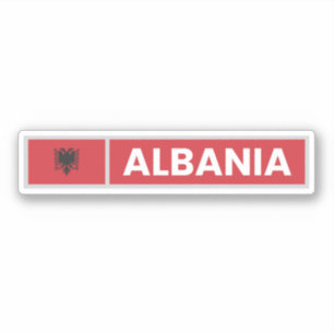 Nationale Flagge Albaniens Aufkleber
