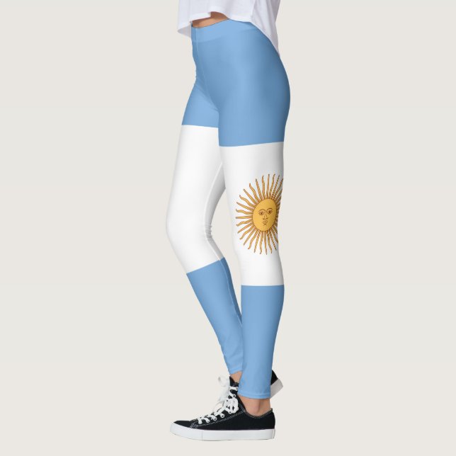 Nationale Flagge Argentiniens anpassen Leggings (Links)