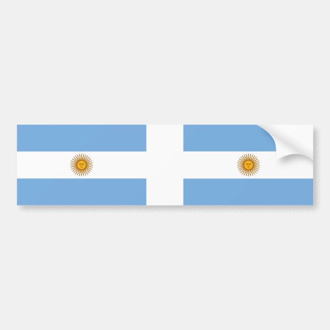 Nationale Flagge Argentiniens Autoaufkleber (Vorne)