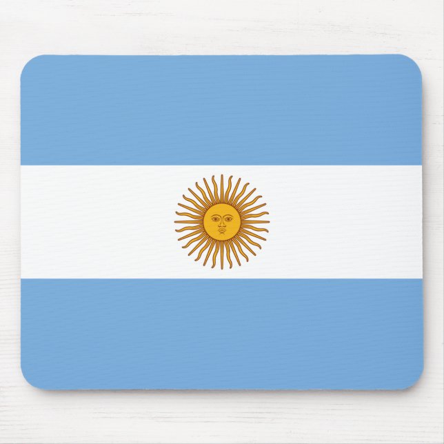 Nationale Flagge Argentiniens Mousepad (Vorne)