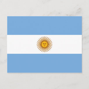 Nationale Flagge Argentiniens Postkarte