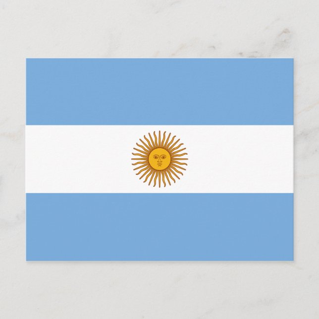 Nationale Flagge Argentiniens Postkarte (Vorderseite)