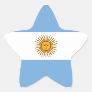 Nationale Flagge Argentiniens Stern-Aufkleber
