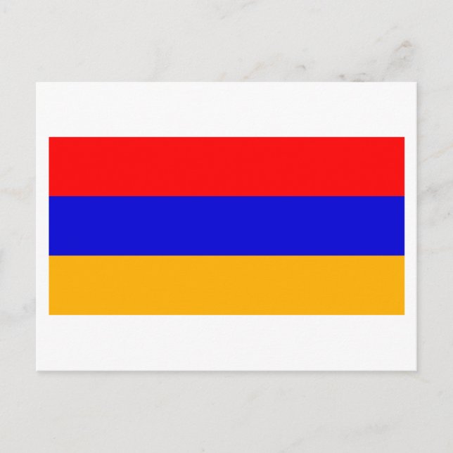 Nationale Flagge Armeniens Postkarte (Vorderseite)