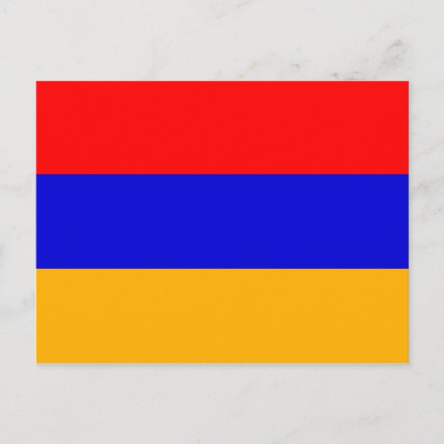 Nationale Flagge Armeniens Postkarte (Vorderseite)