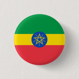 Nationale Flagge Äthiopiens Button
