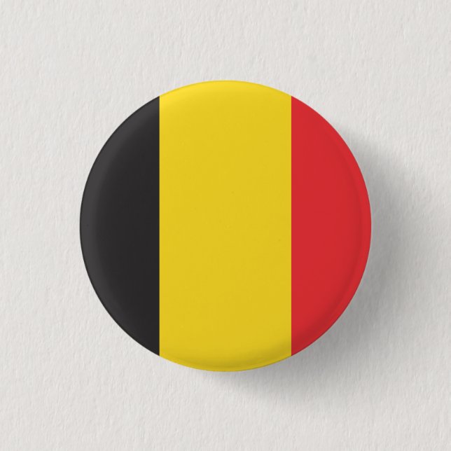 Nationale Flagge Belgiens Button (Vorderseite)