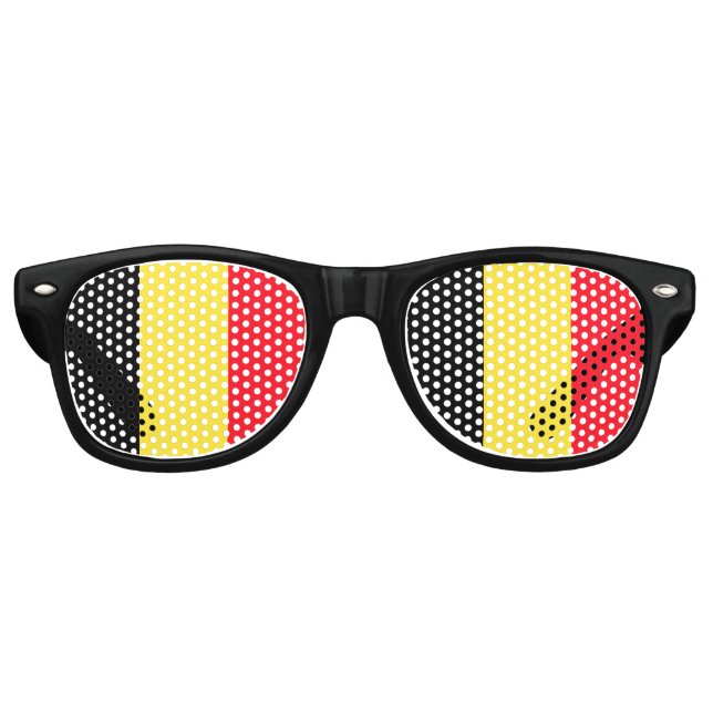 Nationale Flagge Belgiens Sonnenbrille (Vorderseite)