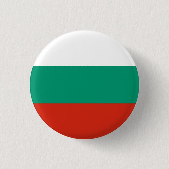 Nationale Flagge Bulgariens Button (Vorderseite)