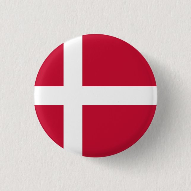 Nationale Flagge Dänemarks Button (Vorderseite)
