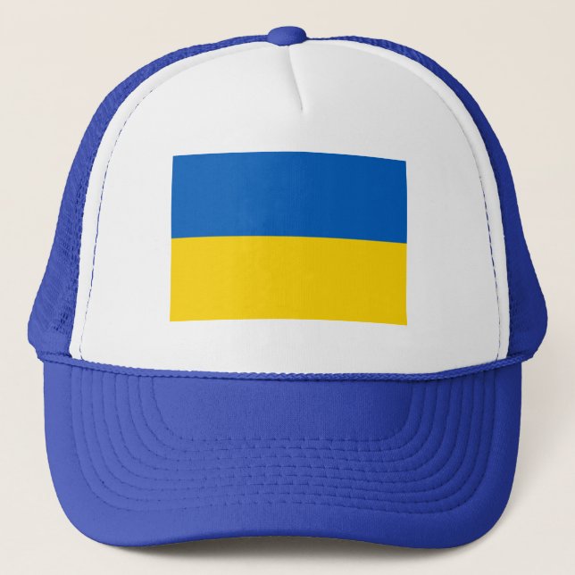 Nationale Flagge der BLAUE Ukraine Truckerkappe (Vorderseite)