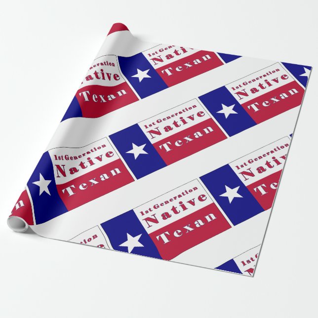 Nationale Flagge der ersten Generation für Texan Geschenkpapier (Ungerollt)