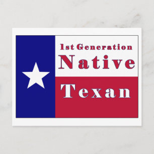 Nationale Flagge der ersten Generation für Texan Postkarte