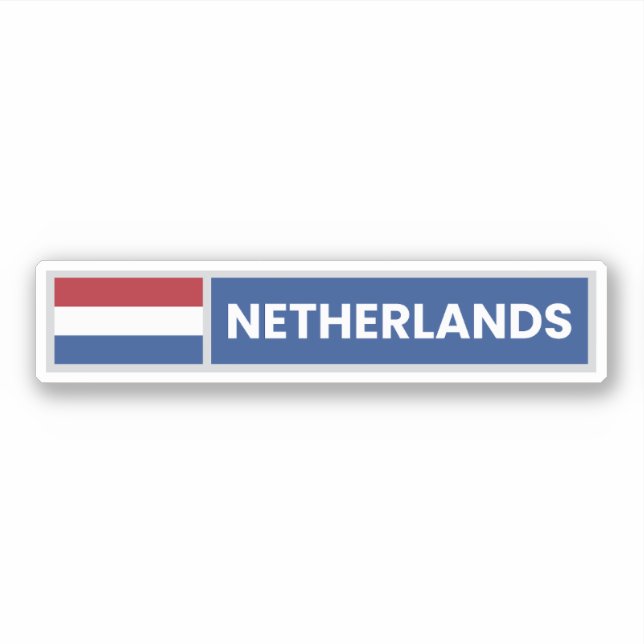 Nationale Flagge der Niederlande Aufkleber (Vorderseite)