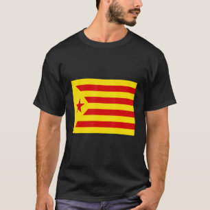 Nationale Flagge der roten Estelada Spanien T-Shirt