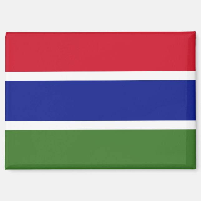 Nationale Flagge des Gambia-Rectangle-Magneten Magnet (Vorderseite)