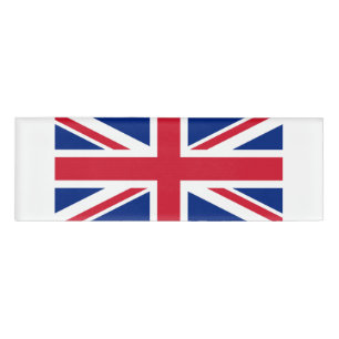 Nationale Flagge des Vereinigten Königreichs Namenschild