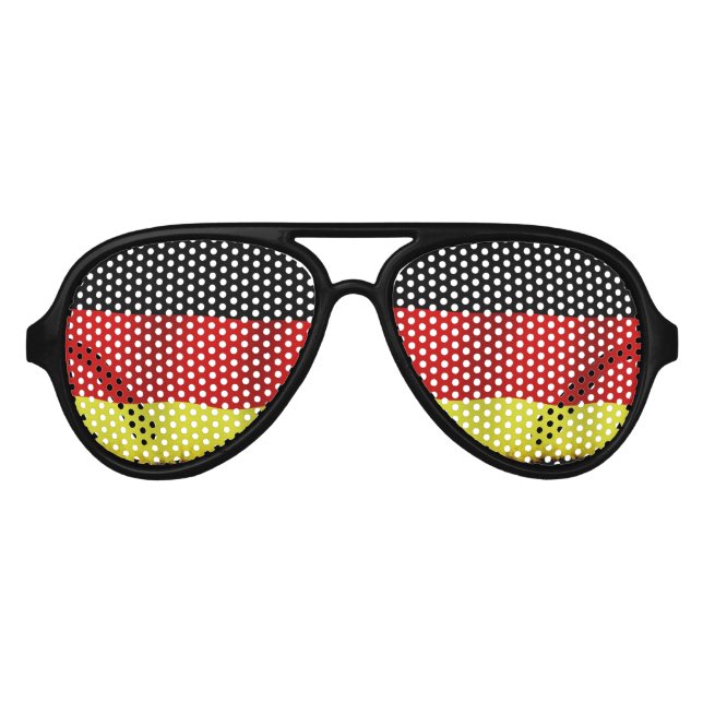 Nationale Flagge Deutschlands für Patrioten Sonnenbrille (Vorderseite)