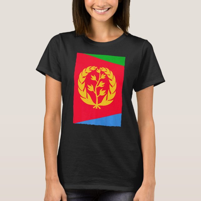 Nationale Flagge Eritrea T-Shirt (Vorderseite)