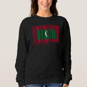 Nationale Flagge für Andenken an die Malediven Sweatshirt